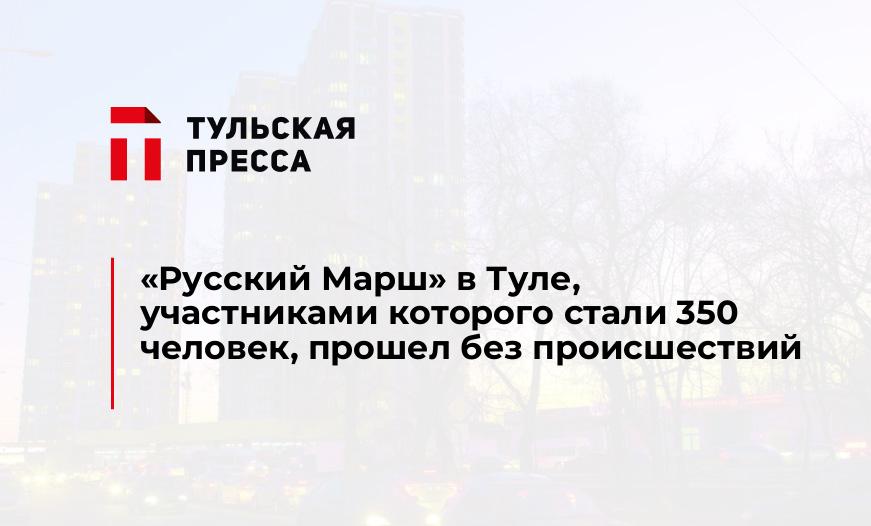 "Русский Марш" в Туле, участниками которого стали 350 человек, прошел без происшествий