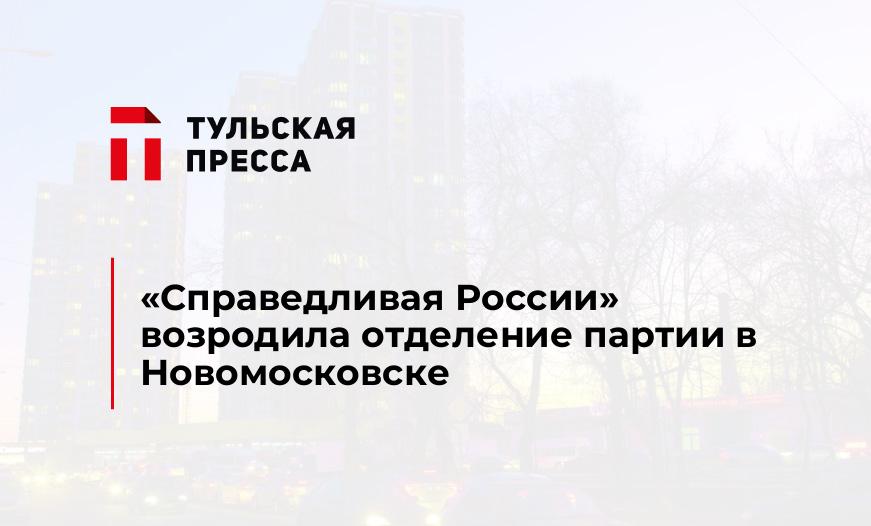 "Справедливая России" возродила отделение партии в Новомосковске