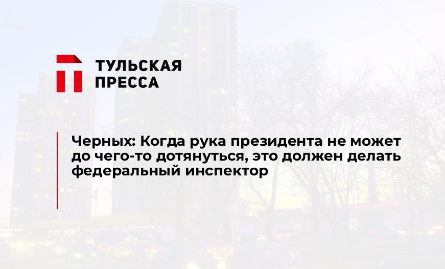 Черных: Когда рука президента не может до чего-то дотянуться, это должен делать федеральный инспектор