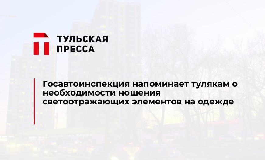 Госавтоинспекция напоминает тулякам о необходимости ношения светоотражающих элементов на одежде