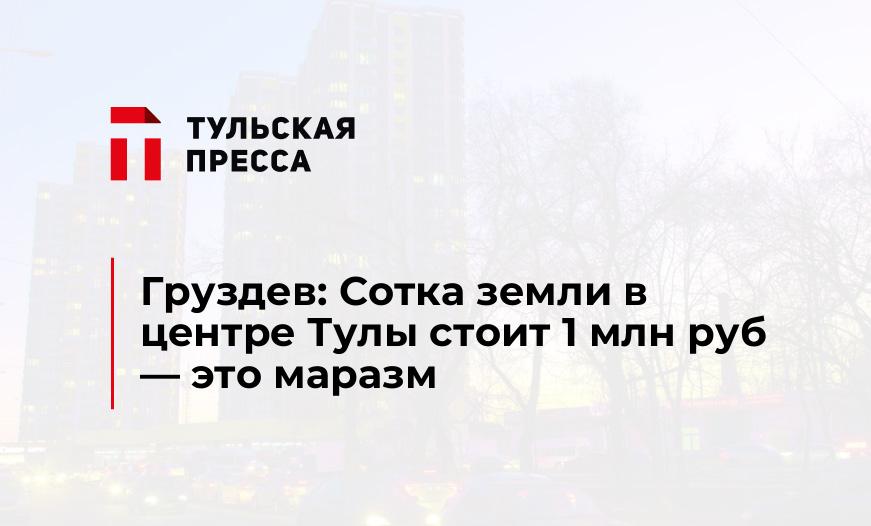 Груздев: Сотка земли в центре Тулы стоит 1 млн руб - это маразм