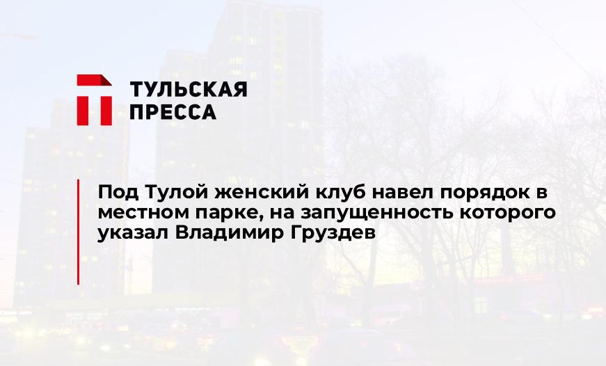 Под Тулой женский клуб навел порядок в местном парке, на запущенность которого указал Владимир Груздев