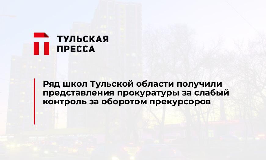 Ряд школ Тульской области получили представления прокуратуры за слабый контроль за оборотом прекурсоров