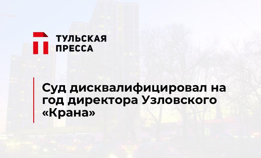 Суд дисквалифицировал на год директора Узловского "Крана" 