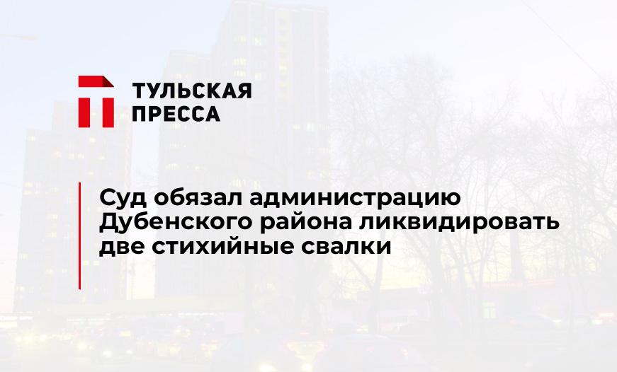 Суд обязал администрацию Дубенского района ликвидировать две стихийные свалки