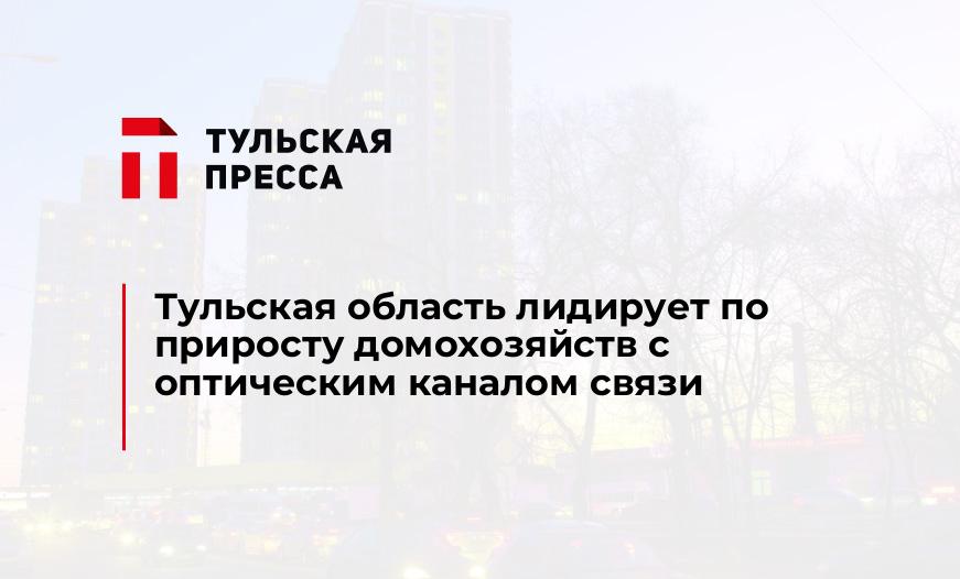 Тульская область лидирует по приросту домохозяйств с оптическим каналом связи