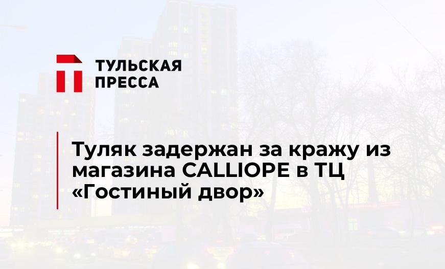 Туляк задержан за кражу из магазина CALLIOPE в ТЦ "Гостиный двор"