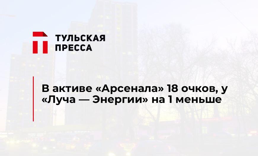 В активе "Арсенала" 18 очков, у "Луча - Энергии" на 1 меньше