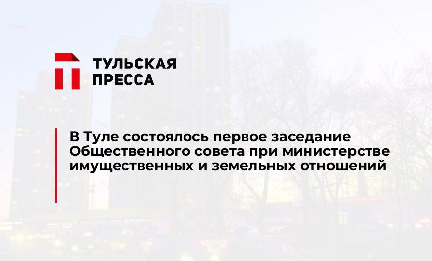 В Туле состоялось первое заседание Общественного совета при министерстве имущественных и земельных отношений 