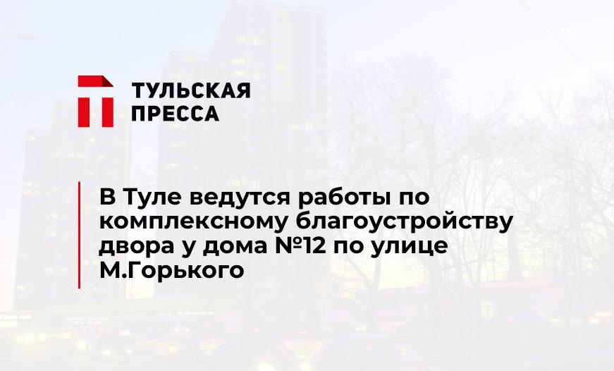 В Туле ведутся работы по комплексному благоустройству двора у дома №12 по улице М.Горького