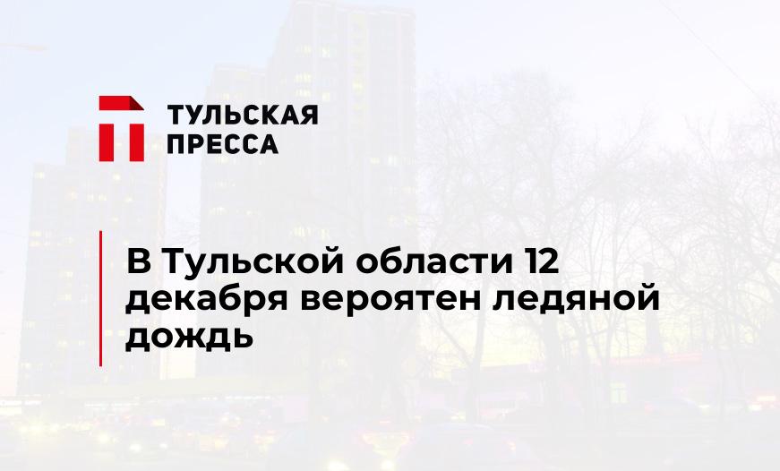 В Тульской области 12 декабря вероятен ледяной дождь