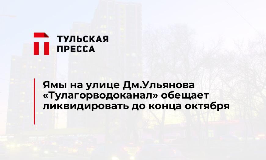 Ямы на улице Дм.Ульянова «Тулагорводоканал» обещает ликвидировать до конца октября