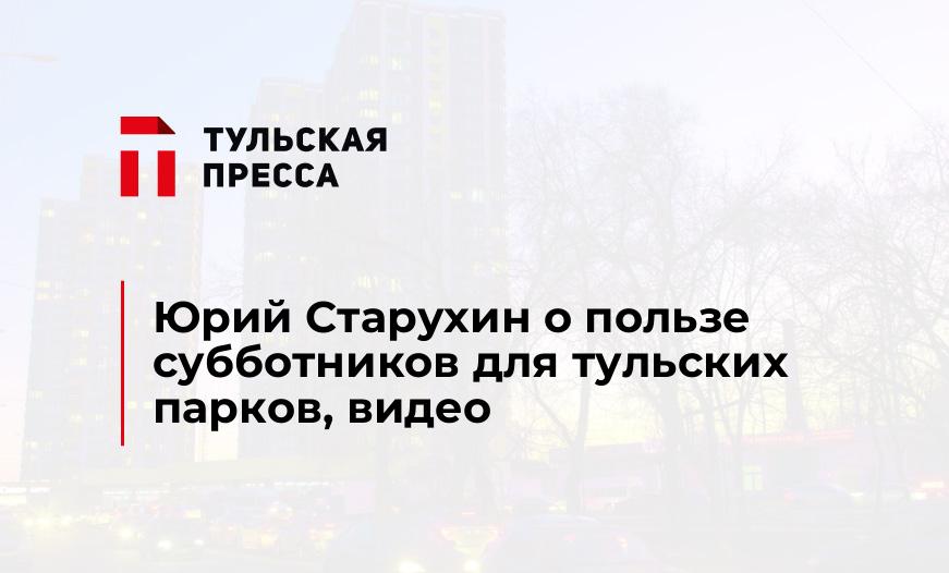 Юрий Старухин о пользе субботников для тульских парков, видео