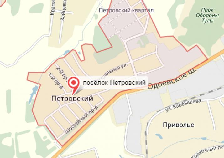 Поселок петровский карта