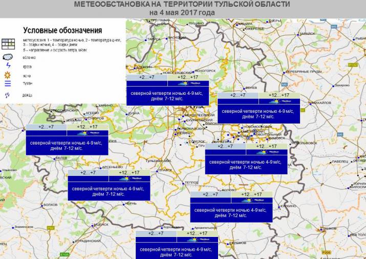 Карта погоды узловая тульская область