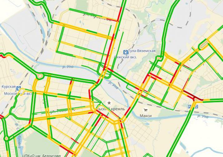 Пробки тула на карте в туле сейчас. Пробки в Туле сейчас.