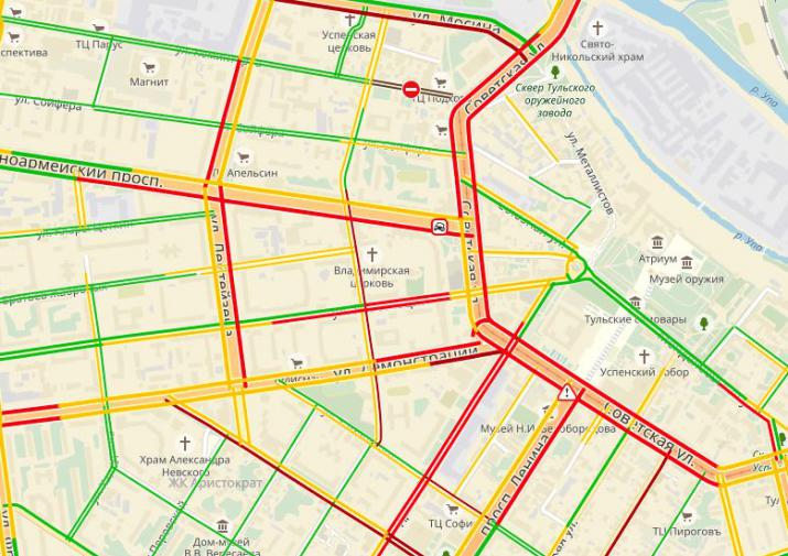 Пробки в туле сейчас онлайн карта смотреть бесплатно без регистрации в хорошем качестве