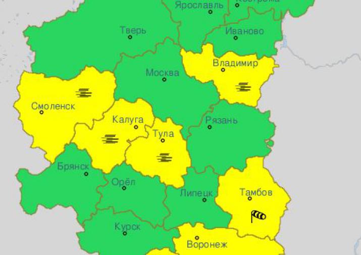Карта погоды в тульской области