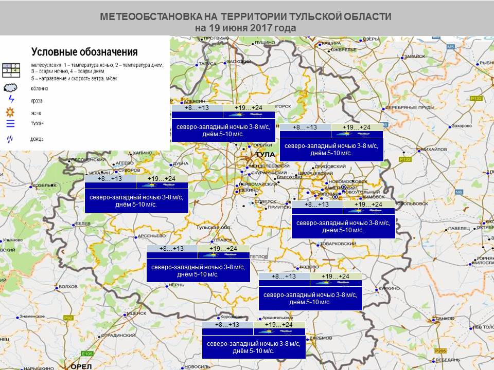 Погода на завтра тульский