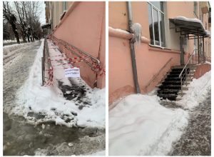 Туляки пожаловались на опасный проход к детской поликлинике