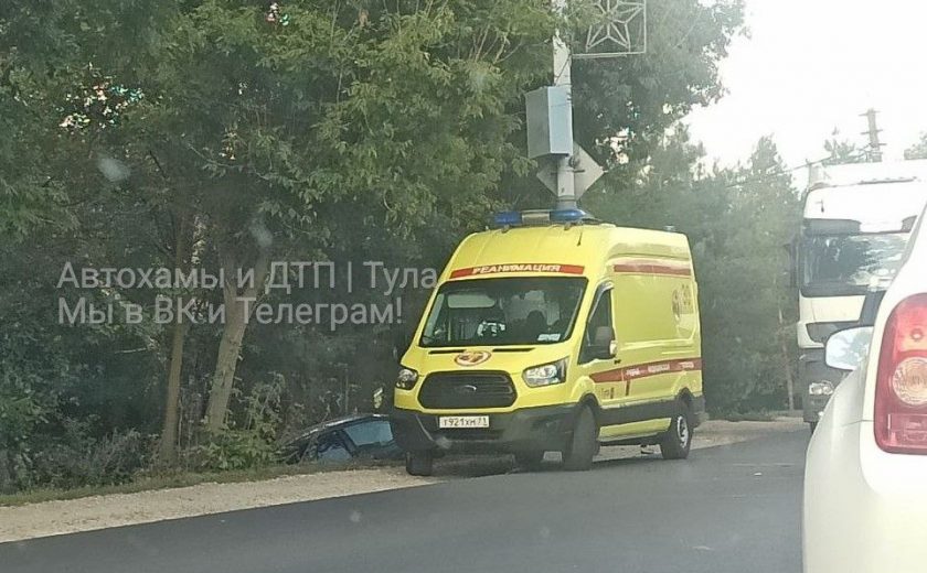 На улице Чмутова в Туле Volkswagen улетел в кювет | ИА “Тульская Пресса”