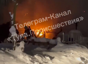 В тульском Плеханово сгорел дом: погиб мужчина