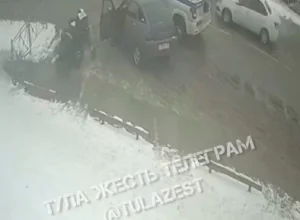 В Ясногорске погоня с выстрелами попала на видео