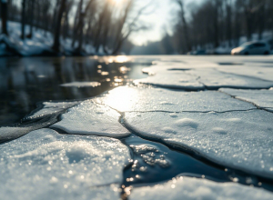 В Туле подросток провалился под лед у торгового центра