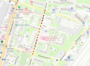 Улицу Галкина в Туле перекроют из-за опиловки деревьев 25 марта