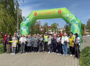 Жители Кимовска прошли по «Маршруту здоровья», преодолев расстояние в 1,2 километра