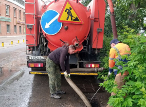 В Туле устраняют подтопления после сильного дождя