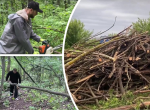 Туляки своими силами расчистили Парк обороны