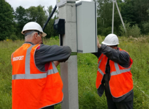 В Конине проложили почти километр линии для уличных фонарей