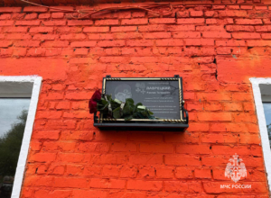 В Тульской области открыли мемориальную доску героически погибшему пожарному Руслану Лаврецкому