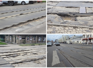 «Как на конной повозке»: тульские водители жалуются на состояние трамвайных путей