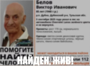Хорошие новости: пропавшего в Тульской области пенсионера на зеленом авто нашли живым
