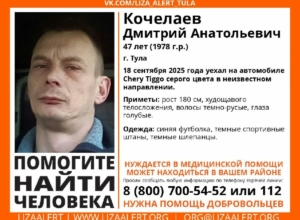 «ЛизаАлерт» объявил поиски Дмитрия Кочелаева: туляк пропал 18 сентября