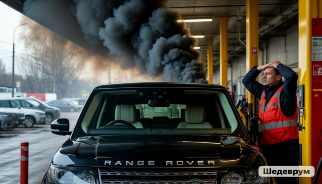 Ð Ð¢ÑÐ»Ðµ Ð³Ð¾ÑÐµ-Ð¼Ð°ÑÑÐµÑÐ° ÑÐ³ÑÐ¾Ð±Ð¸Ð»Ð¸ Range Rover, Ð·Ð°Ð»Ð¸Ð² Ð² Ð½ÐµÐ³Ð¾ 10 Ð»Ð¸ÑÑÐ¾Ð² Ð¼Ð°ÑÐ»Ð°