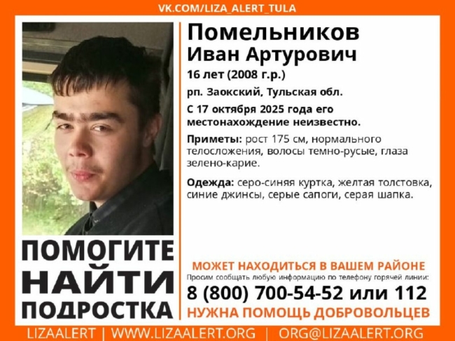 Ð ÐÐ°Ð¾ÐºÑÐºÐ¾Ð¼ ÑÐ°Ð¹Ð¾Ð½Ðµ Ð¸ÑÑÑ Ð¿ÑÐ¾Ð¿Ð°Ð²ÑÐµÐ³Ð¾ 16-Ð»ÐµÑÐ½ÐµÐ³Ð¾ ÐÐ²Ð°Ð½Ð° ÐÐ¾Ð¼ÐµÐ»ÑÐ½Ð¸ÐºÐ¾Ð²Ð°