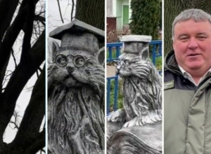 В Туле у столетнего дуба расположился "Кот ученый"